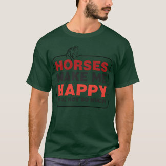 Camiseta Los caballos me hacen feliz no tanto chico