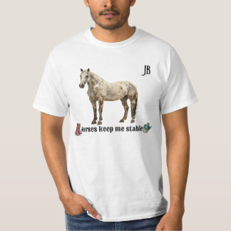 Camiseta "Los caballos me mantienen estable" Personalizable