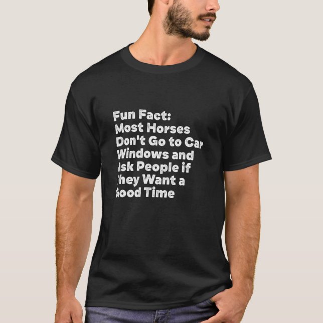 Camiseta Los caballos no van a las ventanillas de los coche (Anverso)