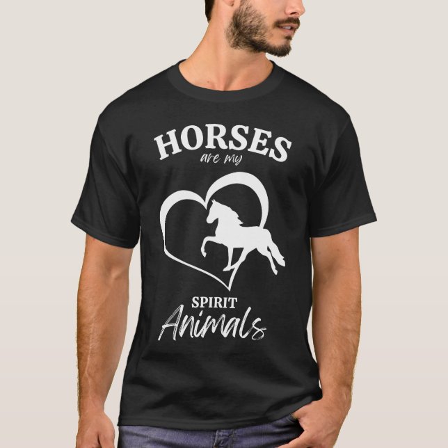 Camiseta Los Caballos Son Mis Regalos De Espíritu Animales  (Anverso)