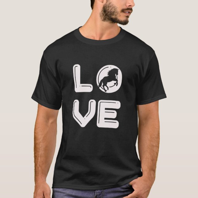Camiseta Los Caballos Y Montar Es Amor (Anverso)