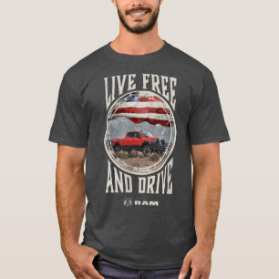 Camiseta Los Camiones Mens Ram Viven Gratis Y Conduzcan 191