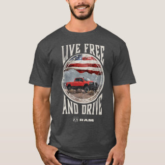 Camiseta Los Camiones Mens Ram Viven Gratis Y Conduzcan 191