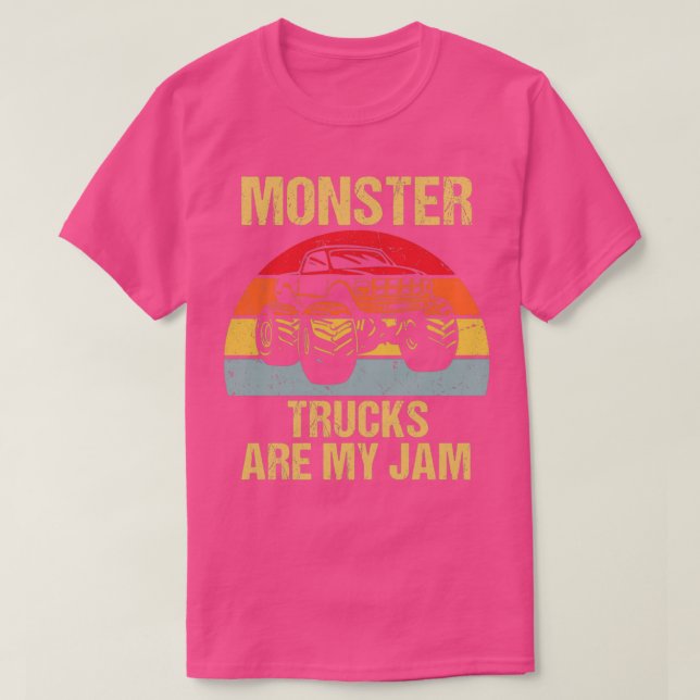 Camiseta Los Camiones Monstruos Son Mi Monstruo Retro De Ja (Diseño del anverso)