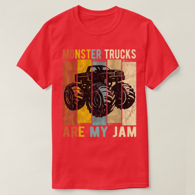 Camiseta Los Camiones Monstruos Son Mi Monstruo Retro De Ja (Diseño del anverso)