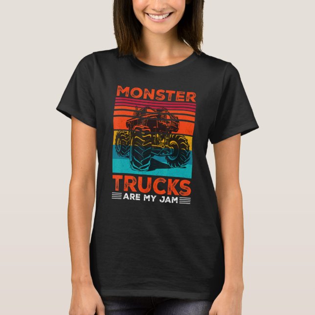 Camiseta Los Camiones Monstruos Son Mi Motor De Atardecer R (Anverso)