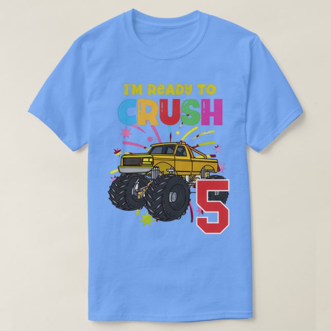 Camiseta Los camiones monstruosos amarillos son mi mermelad (Diseño del anverso)