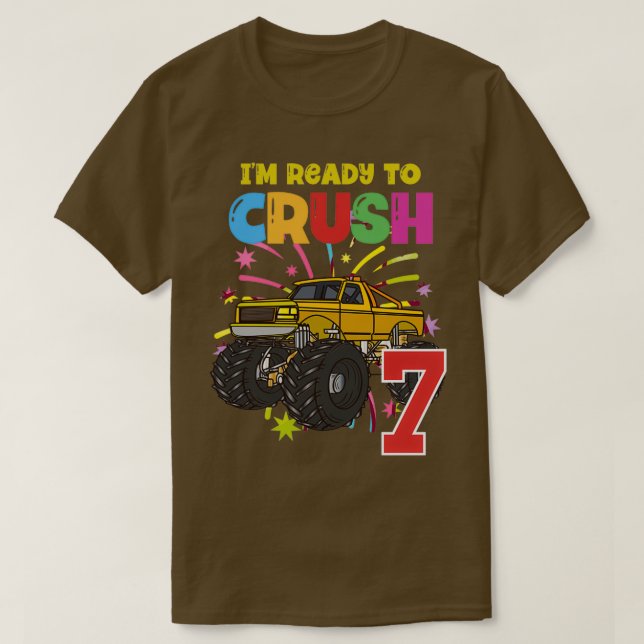 Camiseta Los camiones monstruosos amarillos son mi mermelad (Diseño del anverso)