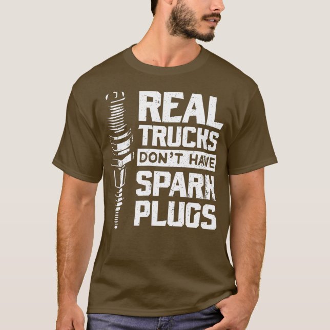 Camiseta Los Camiones Reales No Tienen Chispas Diesel (Anverso)