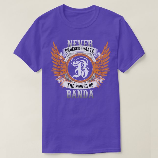Camiseta Los Camisas Con Nombre De Banda Nunca Subestiman E (Diseño del anverso)