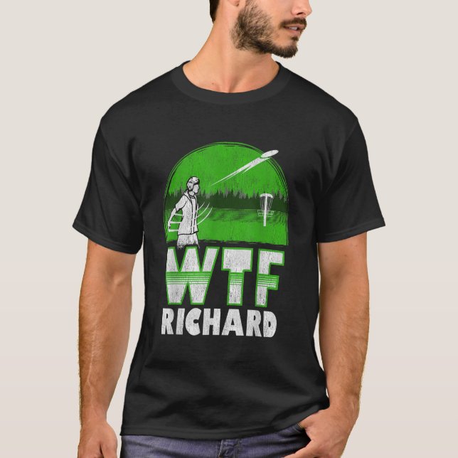 Camiseta Los Camisas de Golf de Disco Hombres Funny WTF Ric (Anverso)