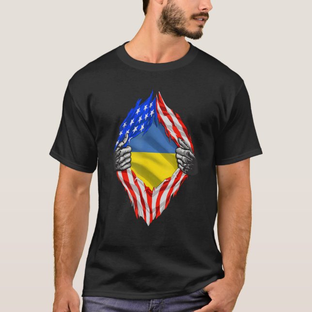 Camiseta Los camisas ucranianas superUcrania la bandera de  (Anverso)