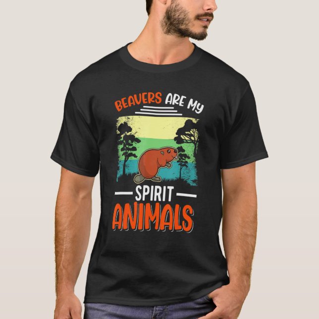 Camiseta Los castores son mis animales espirituales (Anverso)