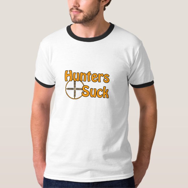 Camiseta Los cazadores chupan (Anverso)