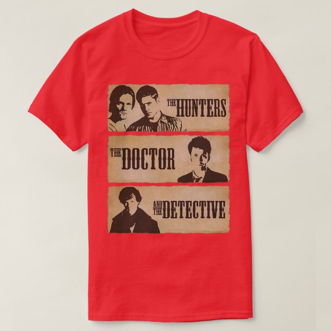 Camiseta Los cazadores El Médica y el detective (Diseño del anverso)