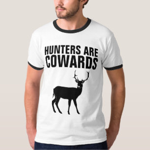 Camiseta LOS CAZADORES SON COBARDES, EN CONTRA DE CAZAR Cam
