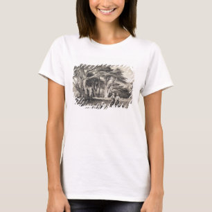 Camiseta Los cedros de Líbano, grabados por Freeman (sepia