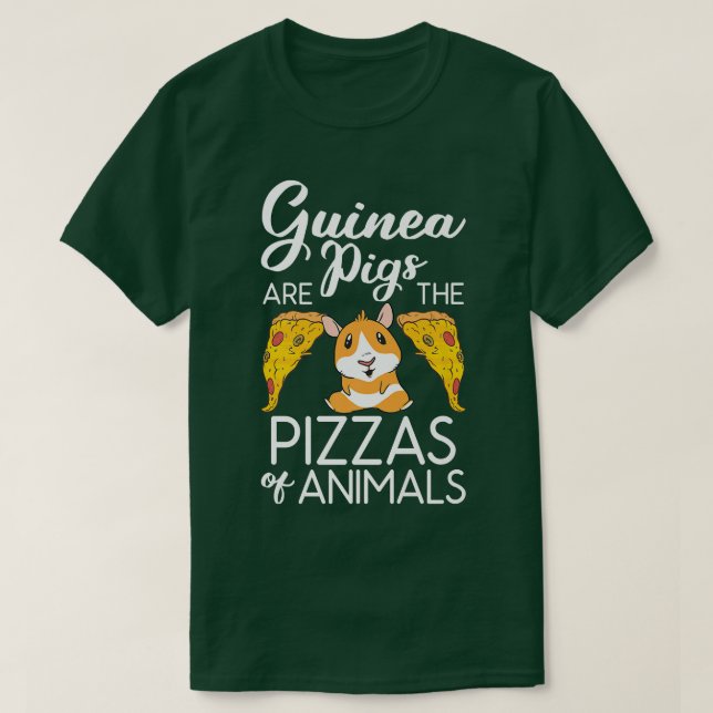 Camiseta Los cerdos de Guinea Cute son los pizza de animale (Diseño del anverso)