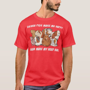 Camiseta Los cerdos de Guinea me hacen felices a los humano