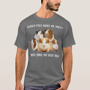 Camiseta Los cerdos de Guinea me hacen feliz a los humanos