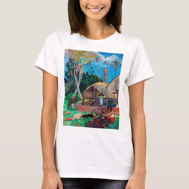 Camiseta Los cerdos negros, Gauguin (Anverso)