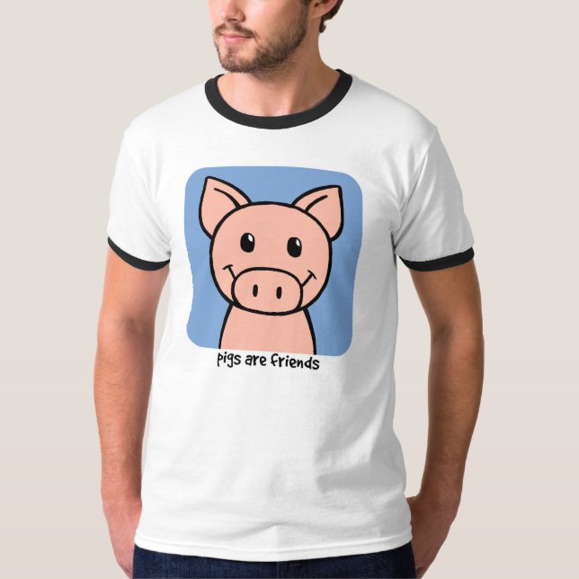 Camiseta Los cerdos son amigos (Anverso)