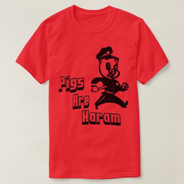 Camiseta los cerdos son haram (Diseño del anverso)