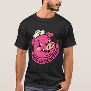 Camiseta Los cerdos son hermosos cerdos halloween granja an