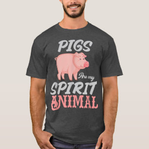 Camiseta Los Cerdos Son Mi Espíritu Animal Ganadero Ganader