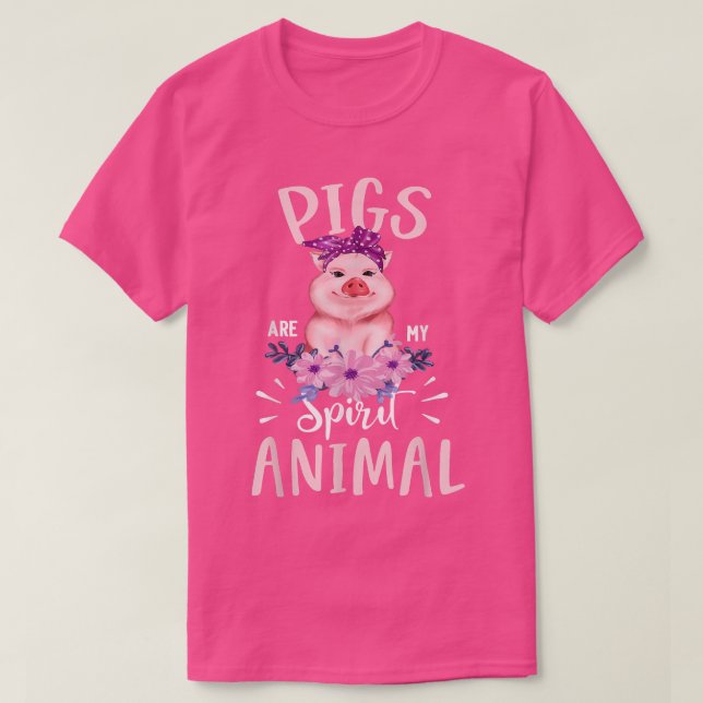 Camiseta Los Cerdos Son Mi Espíritu Animal Gracioso Cerdo C (Diseño del anverso)
