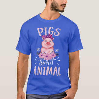 Camiseta Los Cerdos Son Mi Espíritu Animal Gracioso Cerdo C