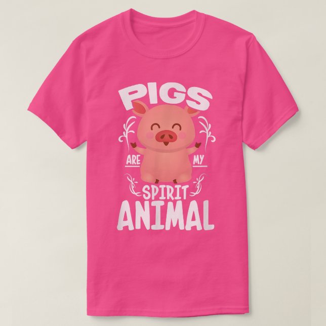 Camiseta Los Cerdos Son Mi Espíritu Animal Pig Lover Pig Du (Diseño del anverso)