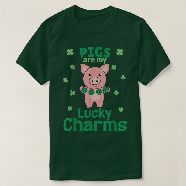 Camiseta Los cerdos son mis encantos de St Paddy's Day Pig  (Diseño del anverso)