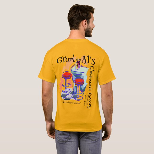 Camiseta Los Cheesesteaks de GroovyAl (Reverso completo)