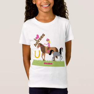 Camiseta Los chicas aman los caballos un regalo curado pers
