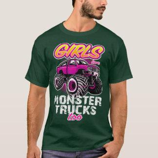 Camiseta Los chicas aman los camiones de los monstruos, un 