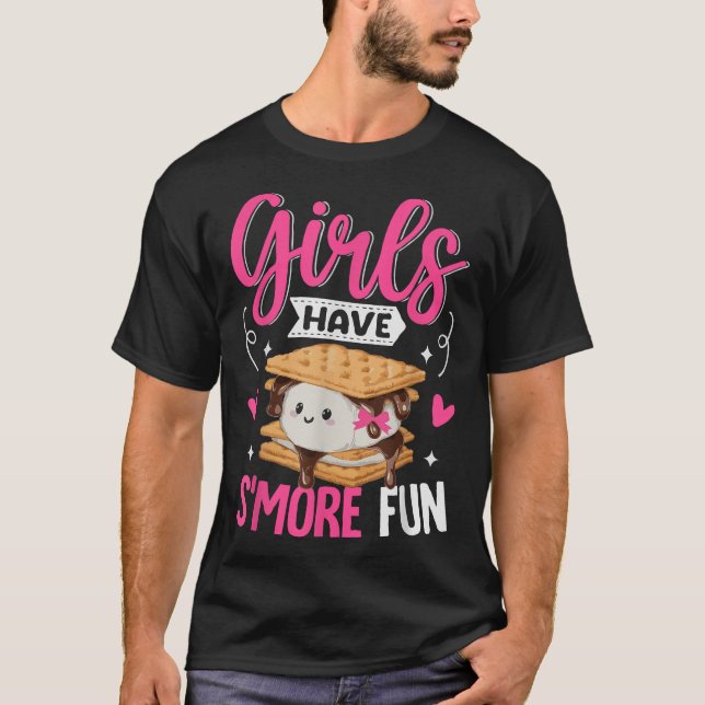 Camiseta Los Chicas De Camping Smores Tienen S'More Kawaii (Anverso)