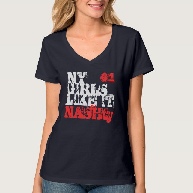 Camiseta Los chicas de Nueva York tienen gusto de él (Anverso)