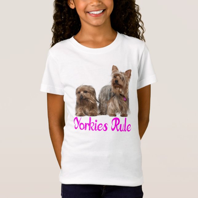 Camiseta Los Chicas de Yorkshire Terrier Puppy Dog Love Yor (Anverso)