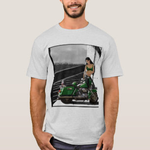 Camiseta Los chicas del motorista montan difícilmente