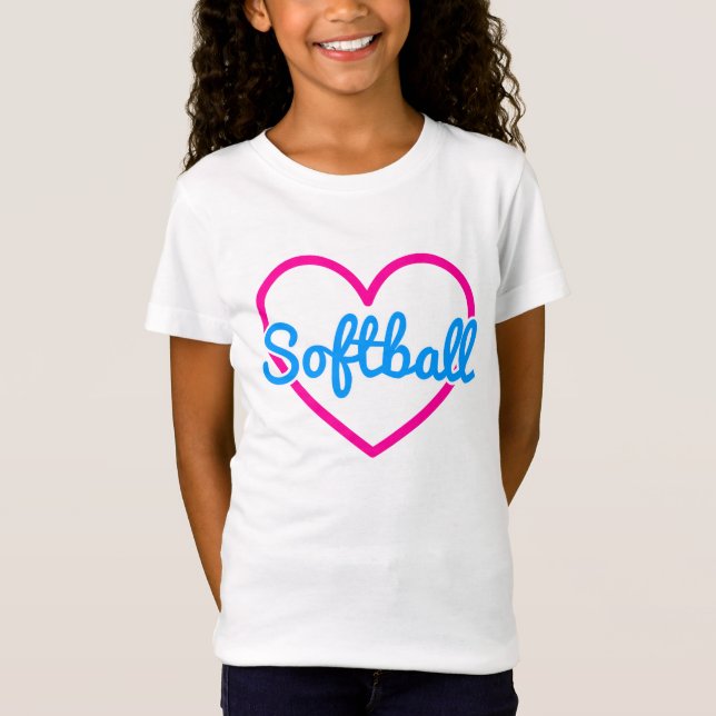 Camiseta Los chicas del softball del corazón multan la (Anverso)
