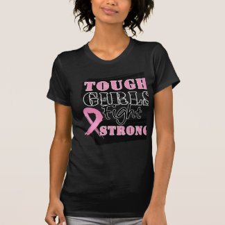 Camiseta Los chicas duros del cáncer de pecho luchan fuerte