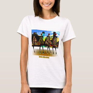 Camiseta ¡Los Chicas negros rockean! Ilustracion de moda ac