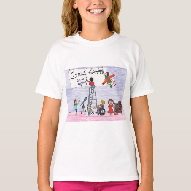Camiseta ¡Los chicas pueden hacer cualquier cosa! (Anverso)