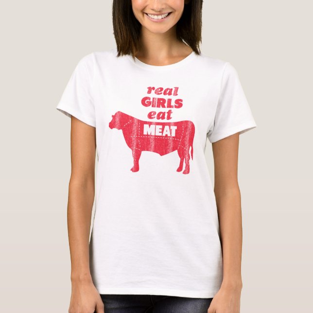 Camiseta Los chicas reales comen la carne (Anverso)