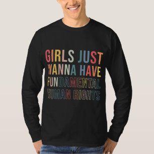 Camiseta Los Chicas Retro Del Boho Solo Quieren Tener Huma