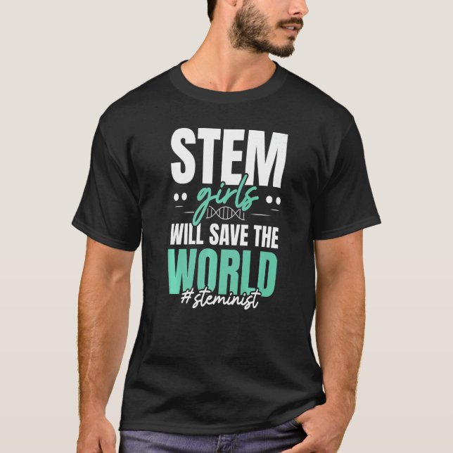 Camiseta Los Chicas Stem Salvarán La Ciencia Esteminista Mu (Anverso)