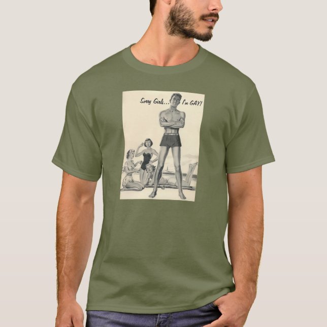 Camiseta ¡Los chicas tristes, soy gay! (Anverso)