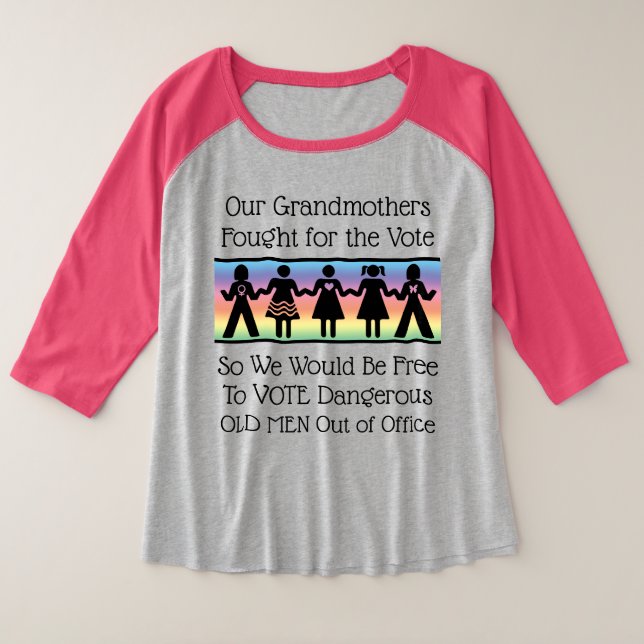 Camiseta Los chicas votarán (Anverso del diseño)