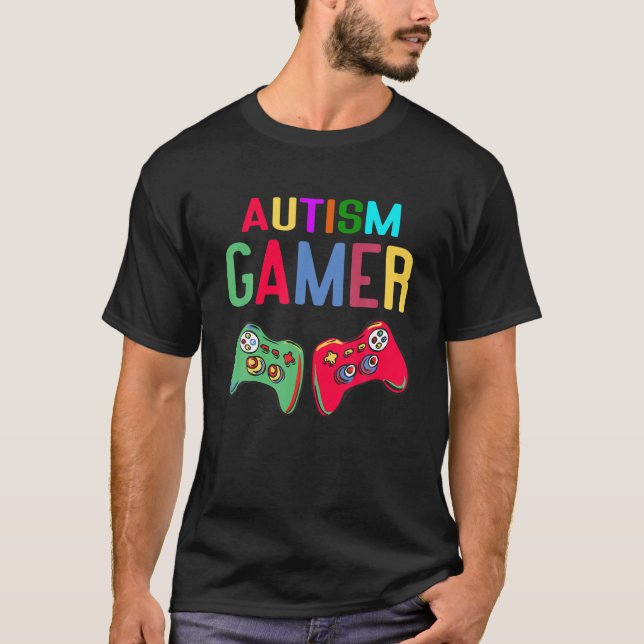 Camiseta Los chicos autismo gamer autismo conciencia mes de (Anverso)